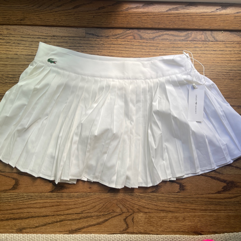Lacoste White Pleated Skirt